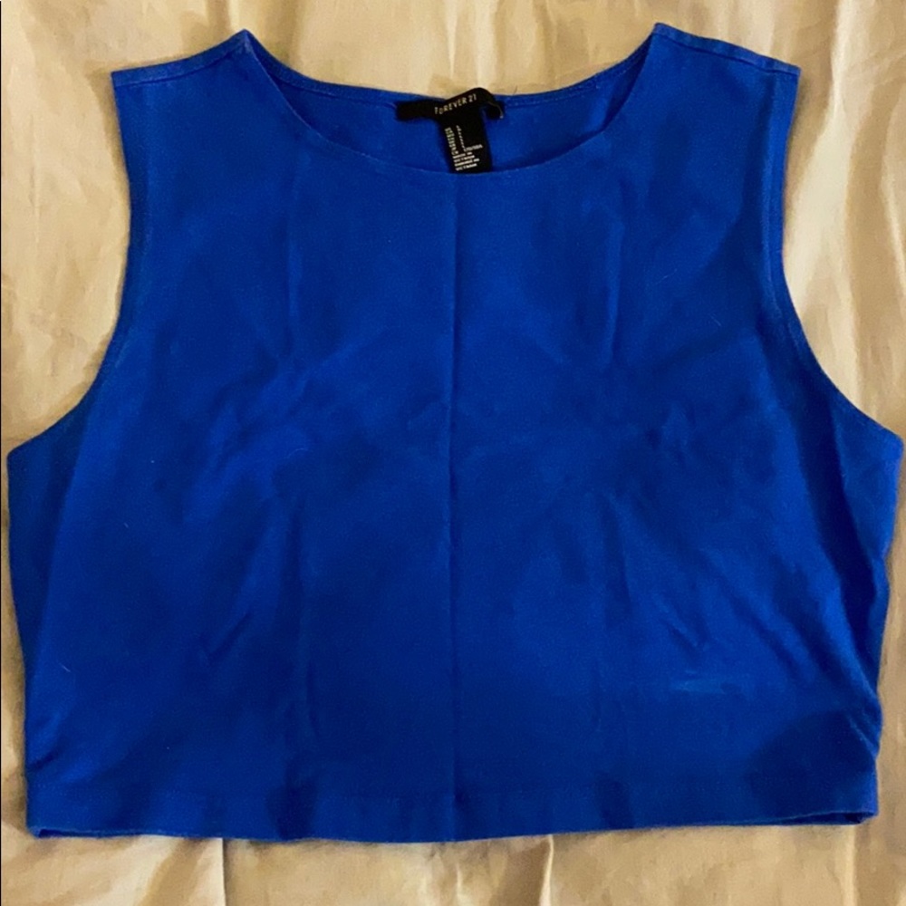 Forever 21 - Royal Blue Sleeveless Crop Top